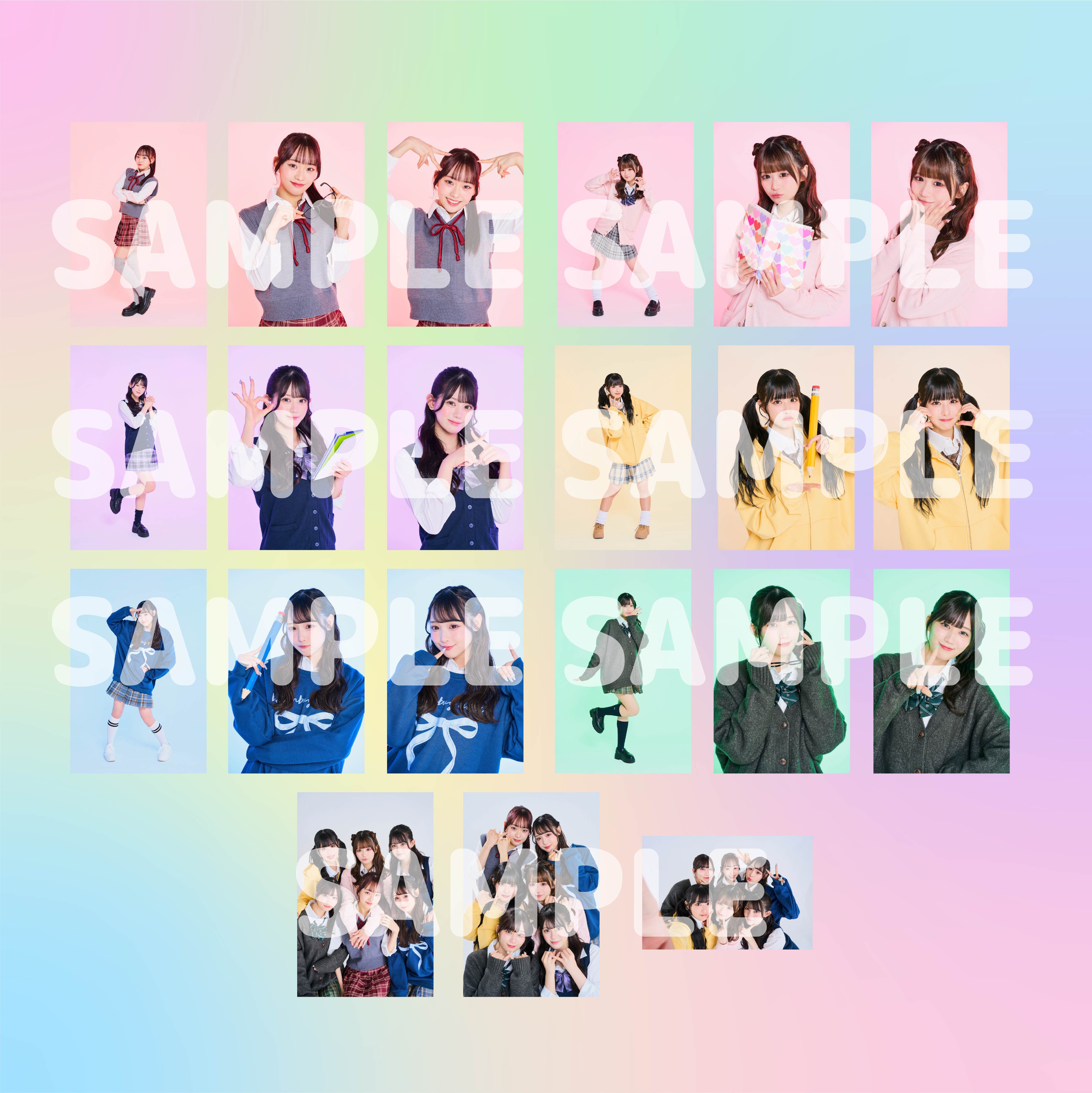 Pixel Ribbon ブロマイド 全員集合サイン入り おまけ付き ランダムブロマイド(制服) – Pixel Ribbon
